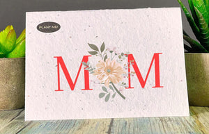 Mom flowers Plantable Card