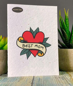 Best Mom Tattoo Plantable Card