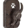 Brown Cast Iron Dog Tail with Paw Hook