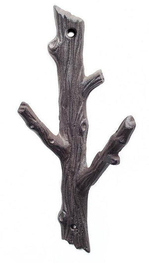 Large double Branch Cast Iron Hook
