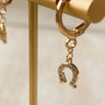 Horseshoe Huggie Hoop Earrings