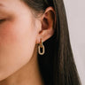 Solana Drop Hoop Earrings