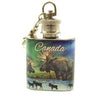 Canada Northern Lights Flask Keychain