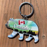 Canada Northern Lights Bear Shaped Keychain