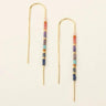 Multicolor Bead Thread Drop Earrings