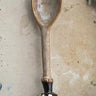 Brown and Black Mushroom Ceramic Spoon