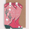 Cowboy Boots Christmas Card