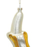 Peeled Banana glass ornament