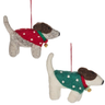 Dog in Green Sweater Ornament