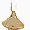 Amber Glass Mushroom Ornament Clip On