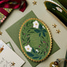 Merry Christmas Green Flora Card