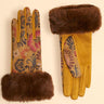 Mustard Floral Gloves