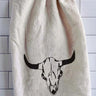 Bison Head tea towel