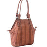 Brown Thatched Leather Bag