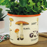 Mushroom Enamel Plant Pot