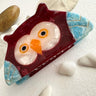 Red and Blue Owl Hair Claw