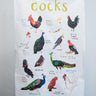 Cocks Tea Towel