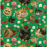 Kitschy Kitty Foral Tea Towel