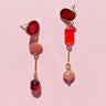 Carnelian Mismatched Composition Earrings