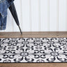 Classic Chenille Black & White Rug 19.5"x 47"