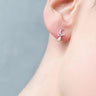 Sterling Silver Moon Stud Earrings