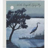Blue Heron Sympathy Card