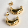 Diamond Dome Huggie Earrings - Waterproof