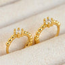 Beaded Diamond Hoops - 8mm