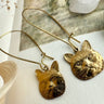 Cat Face Drop Earrings