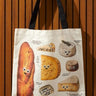 Googly Food Canvas Tote