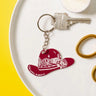 Calgary Cowboy Hat Red Keychain