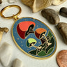 Mushroom Enamel Keychain