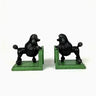 Cast Iron Antiqued Black Poodle Bookends
