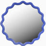 Royal Blue Wave Framed Wall Mirror