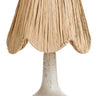 Scalloped Raffia Shade Ceramic Lamp