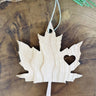 Wood Maple Leaf Ornament