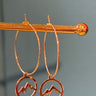 Mountain Hoop Earrings Gold