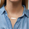 Silver Maple Leaf Bar Necklace