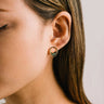 Aria Stud Earrings Emerald