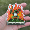 At My Frogging Limit Sticker