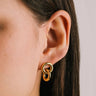 Golden Linx Hoop Earrings
