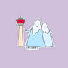 Calgary Tower & Mountains Sticker