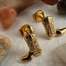 Golden Dolly Boot Earrings