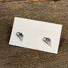 Silver Geometric Western Hat Earrings
