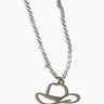 Silver Geometric Western Hat Necklace