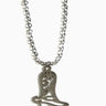 Geometric Silver Boot Necklace