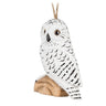 Carved Snowy Owl Ornament.