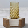 Marble Coaster in Wooden Holder