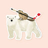 Beaver on Polar Bear Sticker