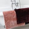 Bordeaux Velvet Chenille Bobble Bath Mat